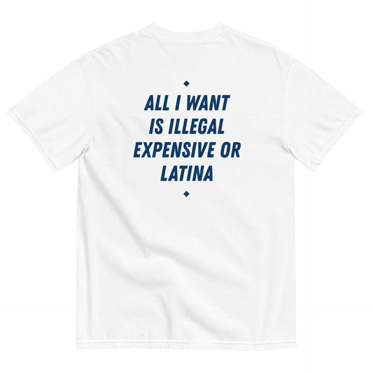 ALL I WANT IS ILLEGAL, EXPENSIVE OR LATINA